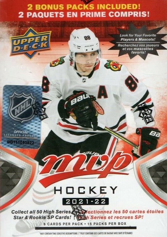 2021 2022 Upper Deck MVP NHL Hockey Blaster Box of Packs with EXCLUSIVE Gold Parallels